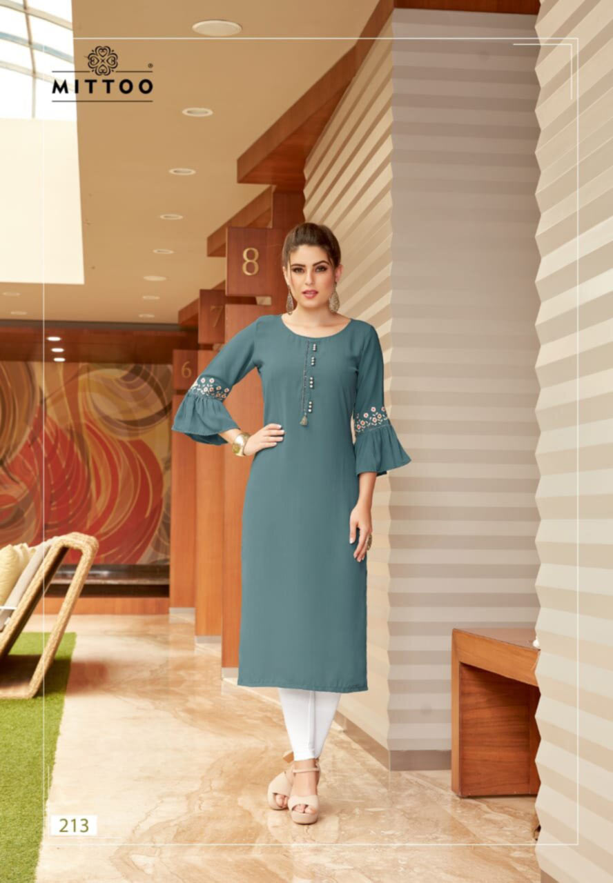 Mittoo Payal Vol-12 Straight Kurti Catalog Mittoo Payal Vol-12 Straight Kurti Catalog
